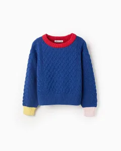 Детский джемпер с рельефными узорами Zippy, синий