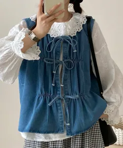 Жилет из джинсовой ткани на шнуровке Aimoha - Select -, цвет Light Blue