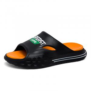 CariteSport ЭВА бесшумные противоскользящие антибактериальные износостойкие быстросохнущие амортизирующие шлепанцы мужские бежево-коричневые, цвет Beige Brown