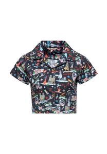 Блуза-рубашка с изображением Парижа Paris QUEEN KEROSIN, черный