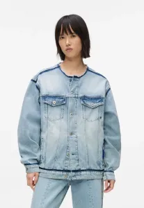 Джинсовая куртка без воротника Karl Lagerfeld Jeans, Visual Light Blue