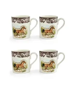 Кружка Woodland American Quarter Horse, набор из 4 штук Spode, brown