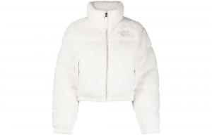 Пуховик High Pile Nuptse с наполнителем из 600 ед. переработанного пуха водоплавающих птиц цвета гардения THE NORTH FACE, бело-серый