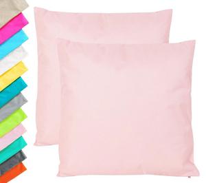 2x подушка для отдыха на открытом воздухе, набор декоративных подушек 45x45 см, включая водонепроницаемую подушку для сиденья с наполнителем, садовый стул с эффектом лотоса, цвет: синий Jack, розовый