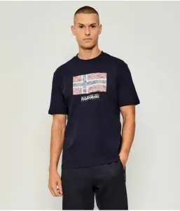Футболка S-DRAPEAU SS relaxed fit Napapijri, темно-синий