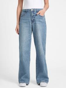 Laurelie Джинсы с широкими штанинами для фигуры с формами Guess Factory, Medium Wash