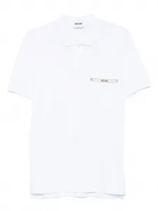 Рубашка поло с логотипом Moschino, белый