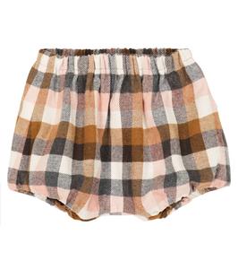 Детские клетчатые шорты из хлопковой смеси Il Gufo, Blush Pink