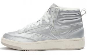 Высокие кроссовки для скейтбординга Unisex серебристо-серые Reebok