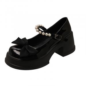 WUJI Женские туфли Мэри Джейн на платформе черные, цвет Black