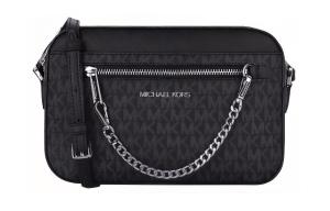 MICHAEL KORS Сумка через плечо для фотоаппарата Jet Set PVC с кожаными вставками женская черная