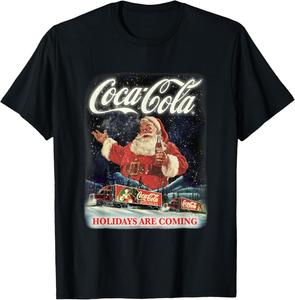 Рождественская футболка Coca-Cola Скоро праздник Санты, черная