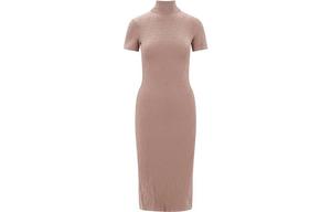 Футболка-водолазка с монограммой FENDI, бежевая