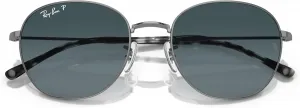 Солнцезащитные очки Ray-Ban RB3809 круглой формы, Gunmetal/Blue Gradient Polarized