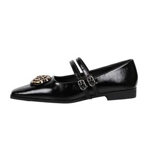 Туфли Мэри Джейн на массивном каблуке для женщин QITUMAUL, Black[Heel Height 2.5Cm]
