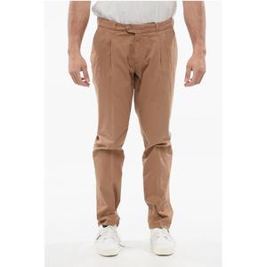 Брюки-чиносы ID Stretch Cotton с петлями для ремня Corneliani, Brown