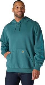 Carhartt мужская толстовка Relaxed Fit Midweight Garment Dyed French Terry Graphic, Greenstone