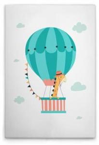 Картина на холсте A.S. Création Animal Balloon 2 цвет weissgrünblauorangerosa