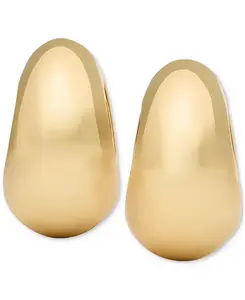 Скульптурные серьги-кольца Huggie Hoop Kate Spade New York, gold