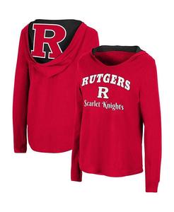 Женская худи Scarlet Rutgers Scarlet Knights Catalina, футболка с длинными рукавами Colosseum, красный