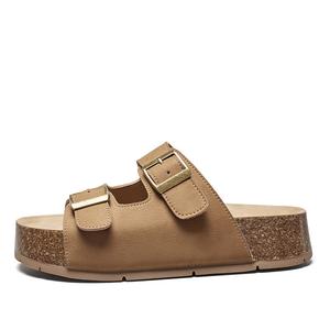 Женские тапочки-слайды с резиновой подошвой, устойчивые к истиранию YEARCON, Yellow Brown