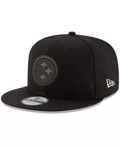 Мужская черная регулируемая кепка Pittsburgh Steelers Black On Black 9Fifty New Era