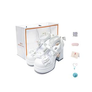 Yang Nianhua Туфли Мэри Джейн на массивном каблуке 6 см женские чисто белые в подарочной упаковке, цвет Pure White Box with Gift Included