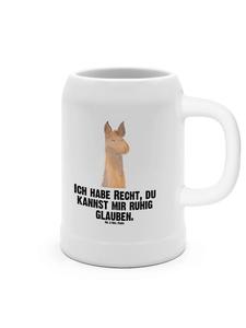 Пивная кружка с головой ламы, раздраженная, с надписью белым цветом Mr. & Mrs. Panda