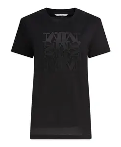 Черная футболка с узором «максмарабеска». Max Mara, черный