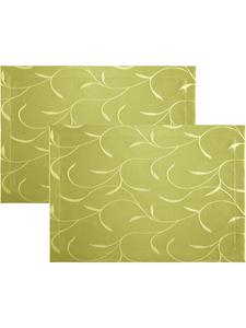 Erwin Müller Набор жаккардовых подставок, 2 шт , Remscheid, зеленого цвета