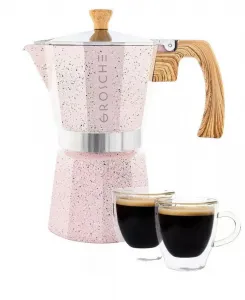 Milano Stone Expresso Elegance: набор чашек для эспрессо Moka Pot Grosche, розовый