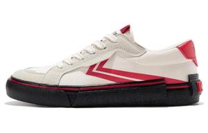 Холщовые кеды унисекс с низким верхом бежево-красный Feiyue