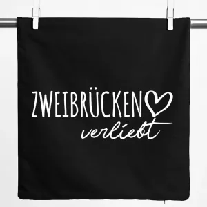 Наволочка Huuraa Zweibrücken in Love Gift 40x40см Черный хлопок Zweibrücken Present Hellweg Druckerei