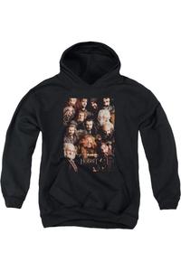 Толстовка с капюшоном The Hobbit Dwarves Poster Youth Gildan, черный