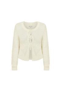 Вязаный кардиган Yumi, белый