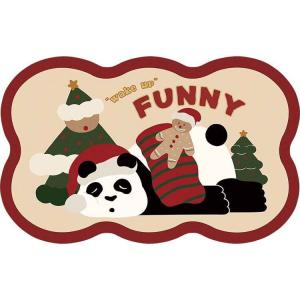 Dajiang Ковер 60х120 см для ванной в новогоднем стиле, из диатомита, нескользящий, быстро сохнущий