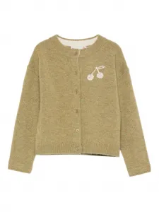 Декорированный кардиган Bonpoint, зеленый