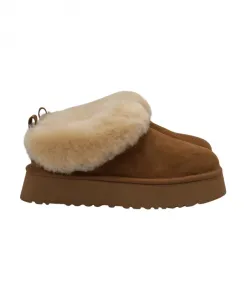 Тапочки на платформе Tazzelle Ugg, коричневый