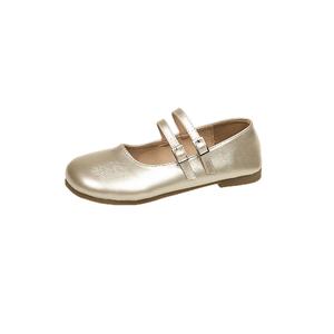 Туфли Мэри Джейн на массивном каблуке 1,5 см, женские WUJI, Gold