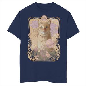 Футболка с рисунком гуся в винтажной рамке Marvel Captain Marvel Cosmic для мальчиков 8–20 лет Marvel, синий