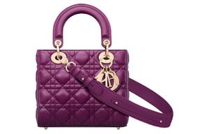 Сумка Lady Dior из овчины, через плечо, кроссбод, женская дамская сумочка Mulberry Purple