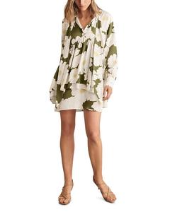 Нева Платье-колокол с цветочным принтом REISS, мультиколор