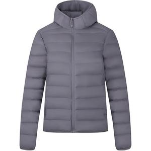 361° Пуховик Women's Gray Purple Stand Collar Lightweight