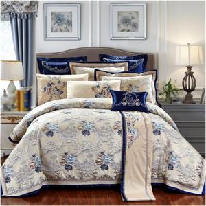 YUSIWOAL Комплект постельного белья Blue Jacquard хлопок