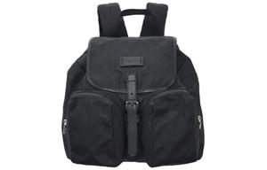 GUCCI Нейлоновый рюкзак среднего размера с кожаной спинкой унисекс черный