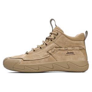 Мужские трекинговые ботинки mid top с защитой от истирания и дышащим покрытием Jeep, хаки (with fleece-lined insole)