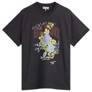 Футболка с логотипом Rose Ganni, Phantom