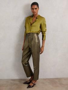 Узкие брюки Petite Sienna Sparkle Reiss, Gold