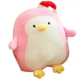 Креативная милая плюшевая кукла пингвин в шляпе высота 50см Howard, розовый