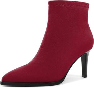 Jaffamiraco Женские Ботильоны на Низком Каблуке Женские Замшевые Ботильоны с Заостренным Носком для Вечернего Наряда Сексуальные Осень Зима